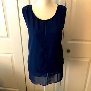 Banana Republic sleeveless blue blouse